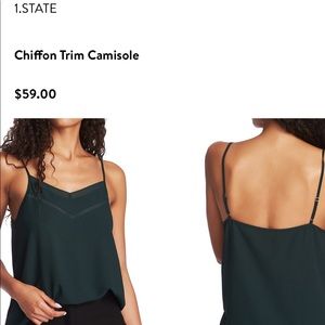 1. STATE chiffon trim camisole